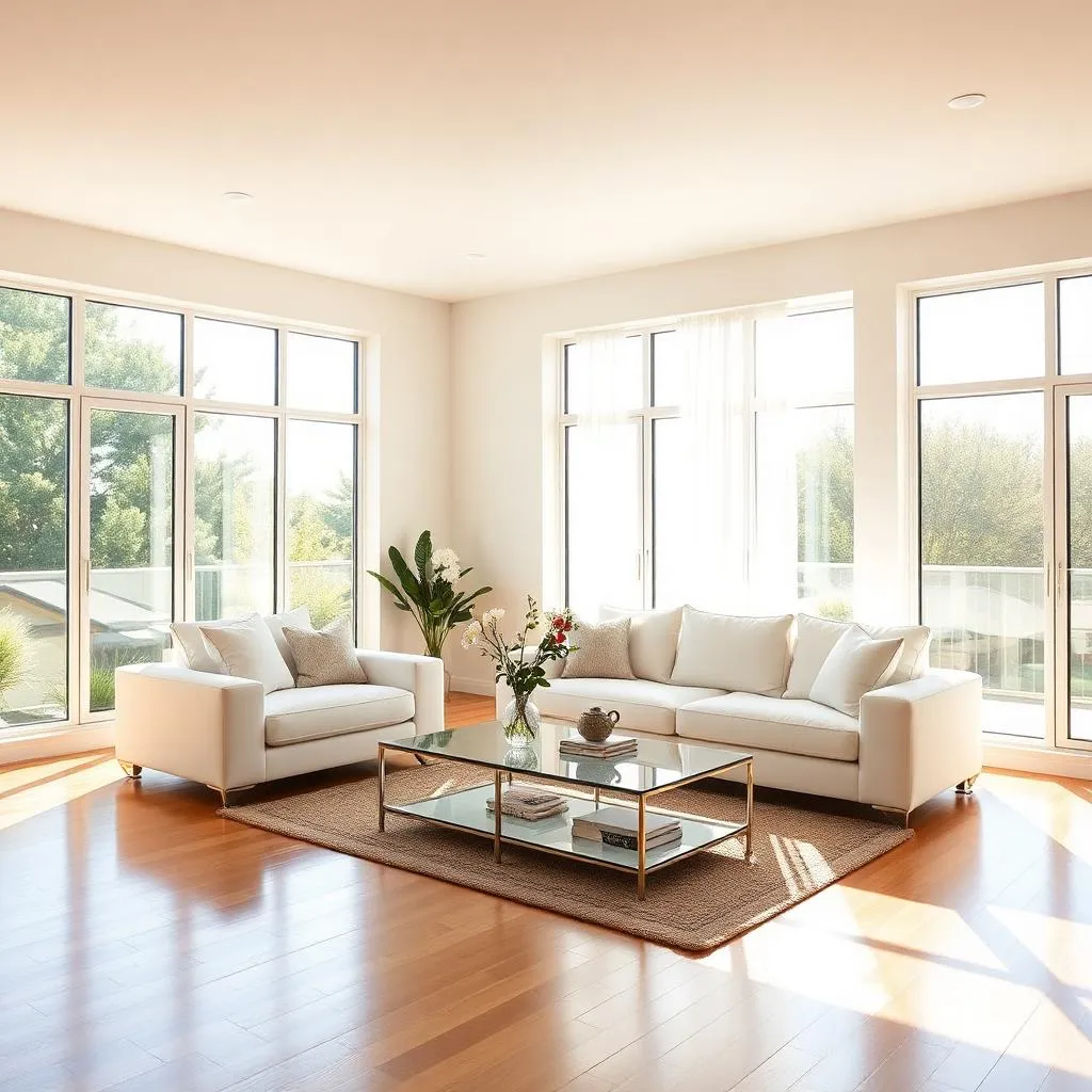 Pristine, professionally cleaned living room in Nashville